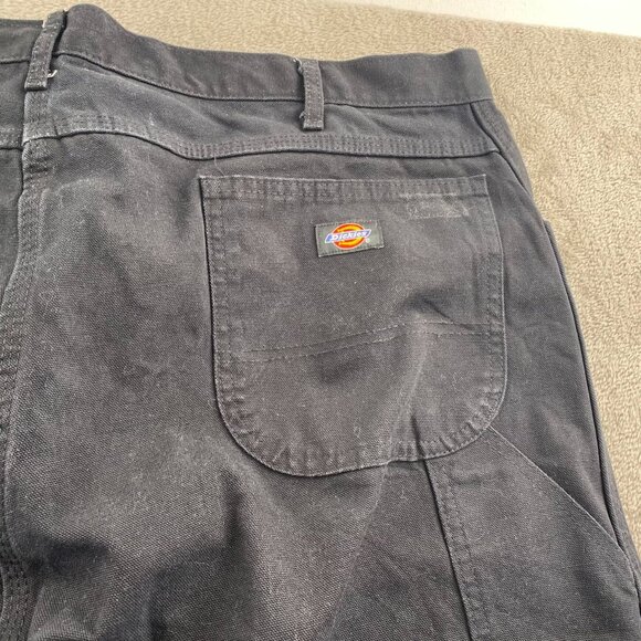 Dickies Mens Work Pants Size 42x32 Straight Leg Relaxed Black Classic Workwear - Picture 9 of 11